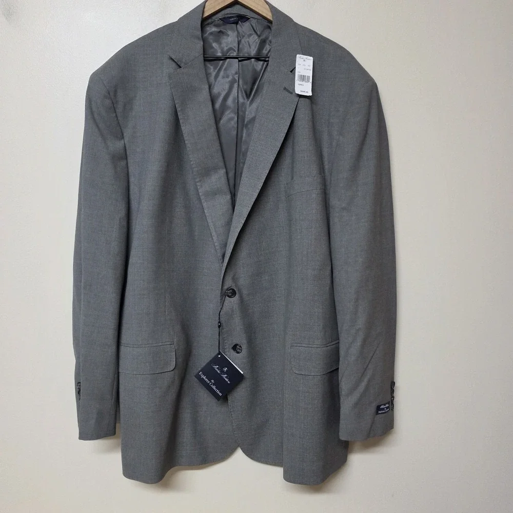 Brooks Brothers Explorer Collection Blazer 52R Gray Performance Wool NWT $568
